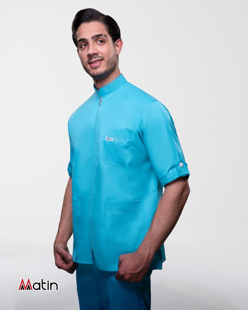 اسکراب تک تمام زیپ فیروزه ای (یونیسکس)