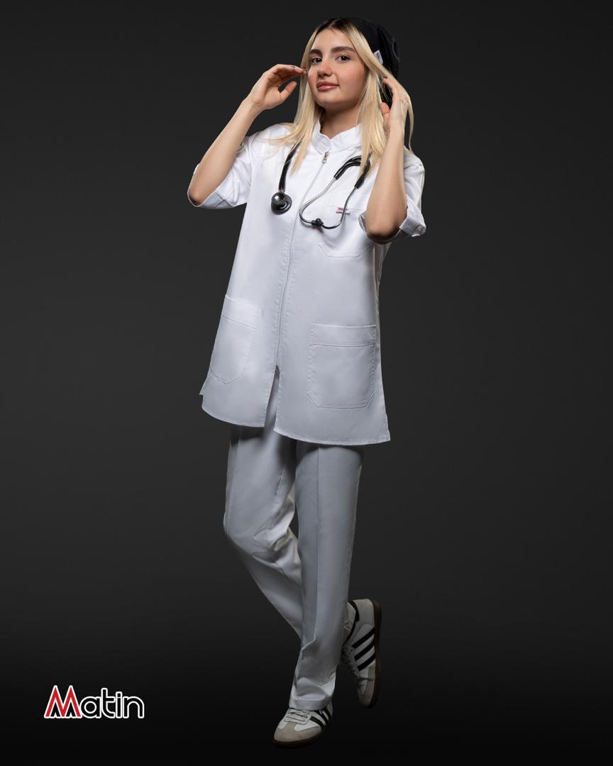 اسکراب تک تمام زیپ سفید (یونیسکس)