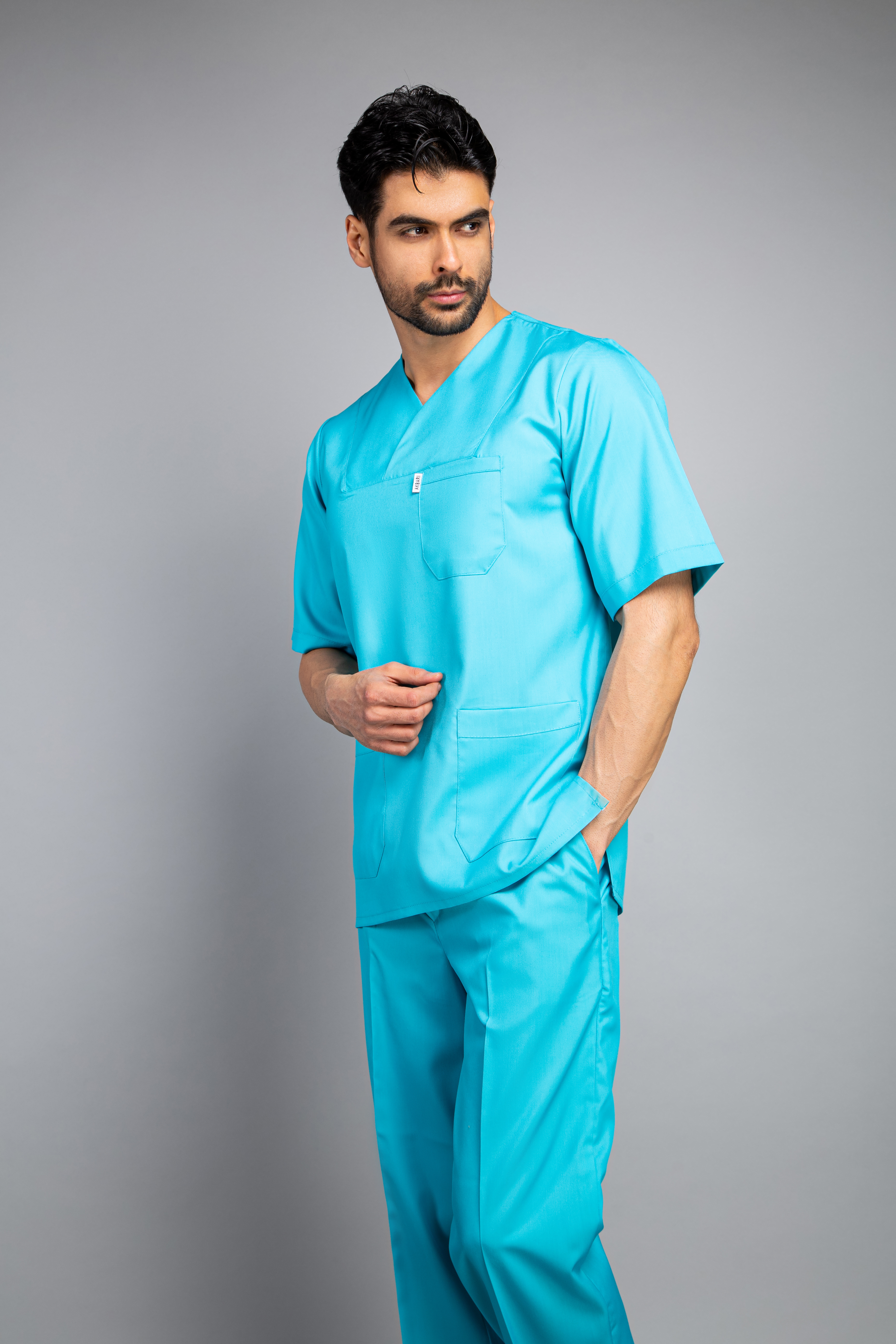 ست اسکراب شلوار فیروزه ای ترگال(یونیسکس)