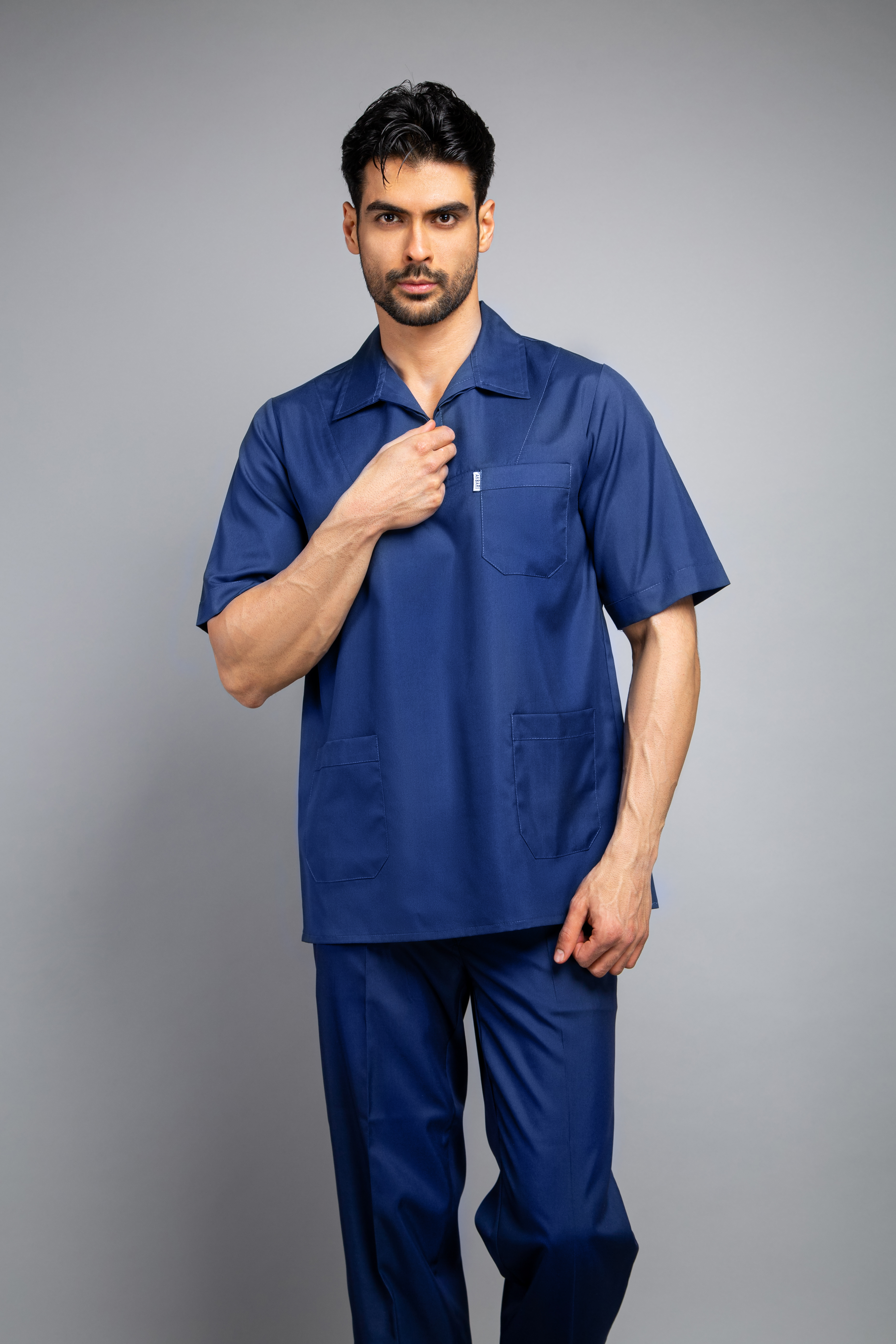 اسکراب تک نیم زیپ سرمه ای ترگال(یونیسکس)
